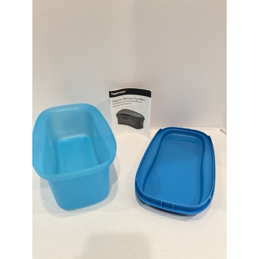 NEW Blue Tupperware Microwave Pasta Maker, specifically model 6775A-2- 8 Cups